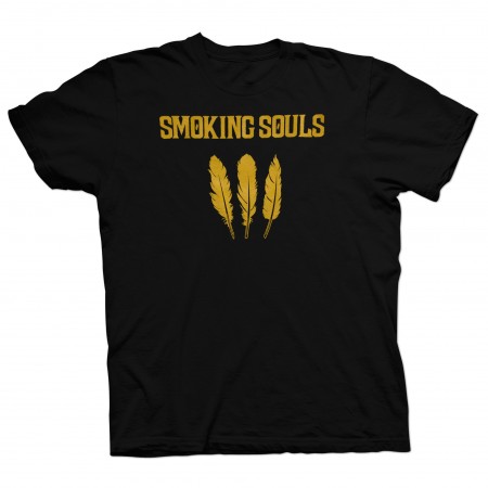 Camiseta Unisex SMOKING SOULS "Cendra i Or" negra