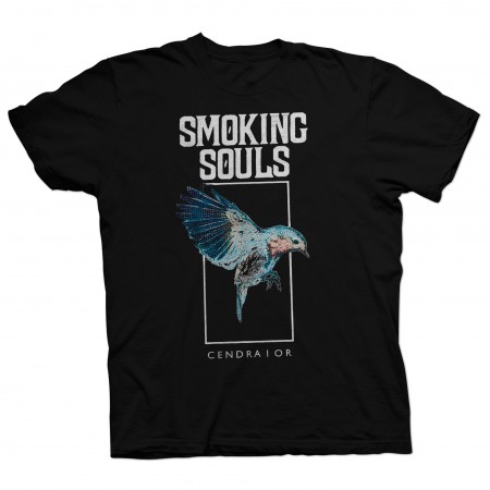 Camiseta Unisex SMOKING SOULS "Ocell" negra