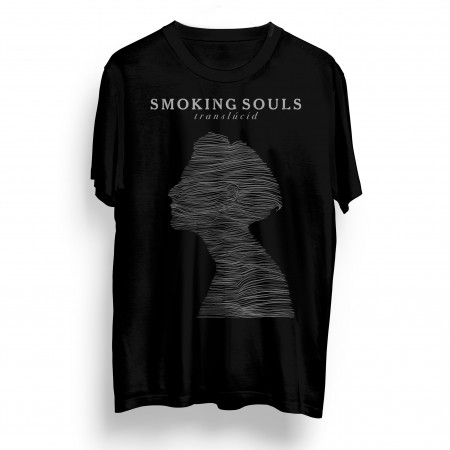 Camiseta unisex SMOKING SOULS Translúcid Negra